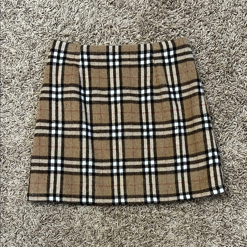 Plaid Tan Skirt